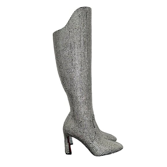 Christian Louboutin Silver Heeled Boots - Picture 5 of 14